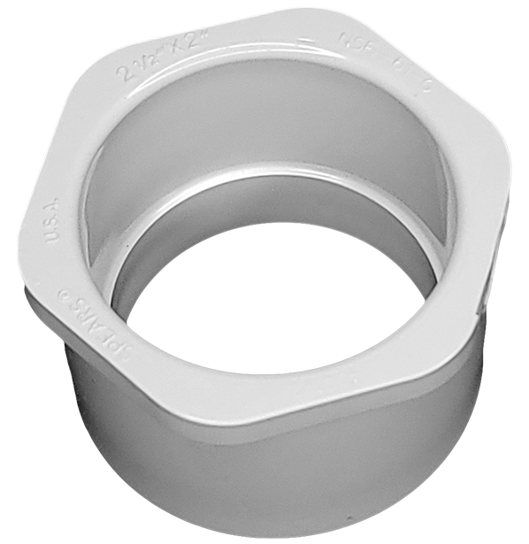 Lesso - 2 1/2'' x 2'' Sch40 PVC Reducer Bushing Spigot x Socket - 437-292