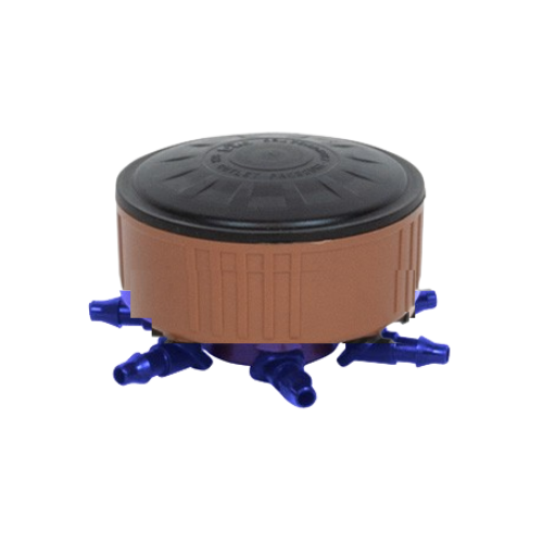 DIG - 6-Outlet Drip Manifold w/ Side Outlet (8.2 GPH) - 06-508
