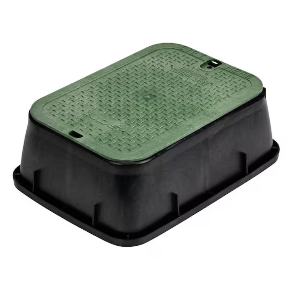 NDS - 115 - 14"x19"x6" Box and Overlapping Lid Extension, Green Lid/ Black Body