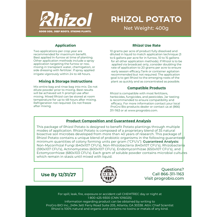 Rhizol Potato - Dissolvable Microbial Soil Inoculant