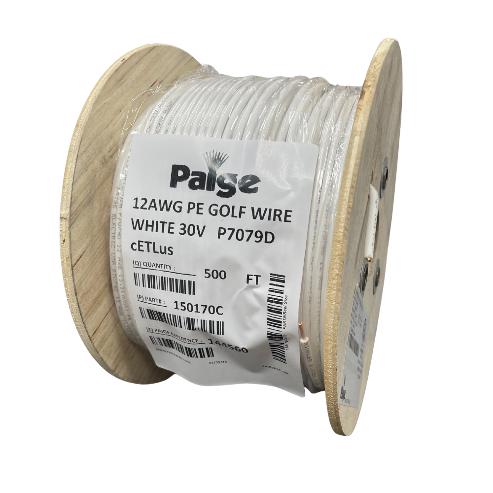 Paige - 12/1 x 500' - 12 AWG Underground Sprinkler Wire (White)