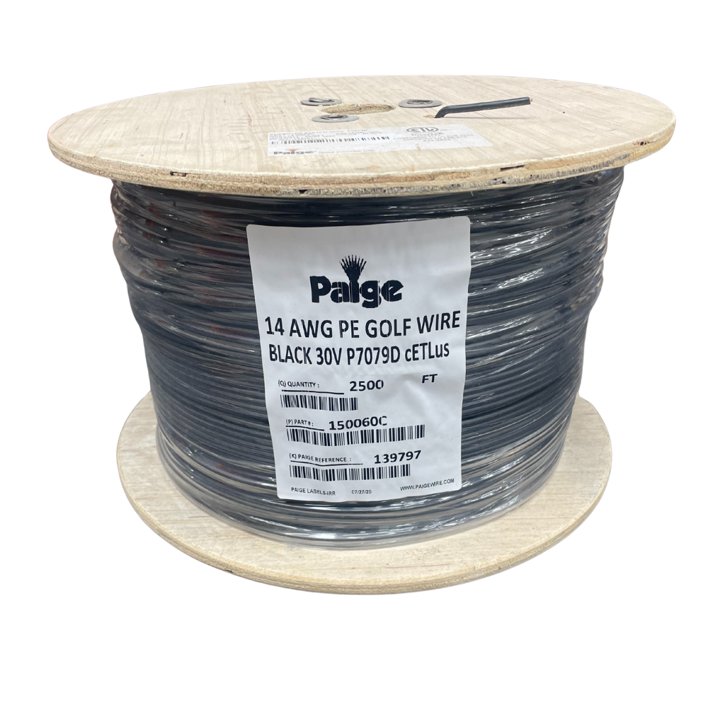 Paige - 14/1 x 2500' - 14 AWG Underground Sprinkler Wire (Black)