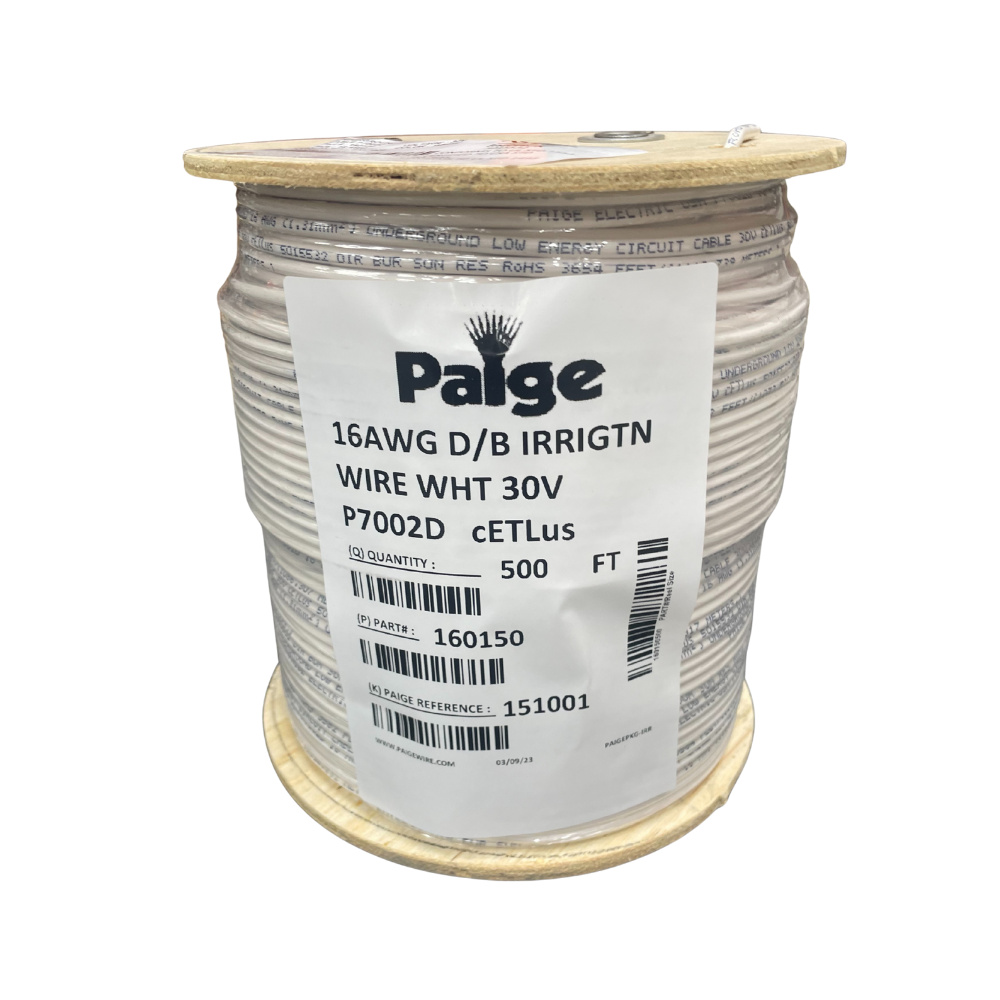 Paige - 16/1 x 500' - 16 AWG Underground Sprinkler Wire (White)