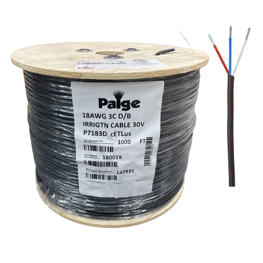 Paige - 18/3 x 1000' - 18 AWG 3 Conductor Underground Sprinkler Wire