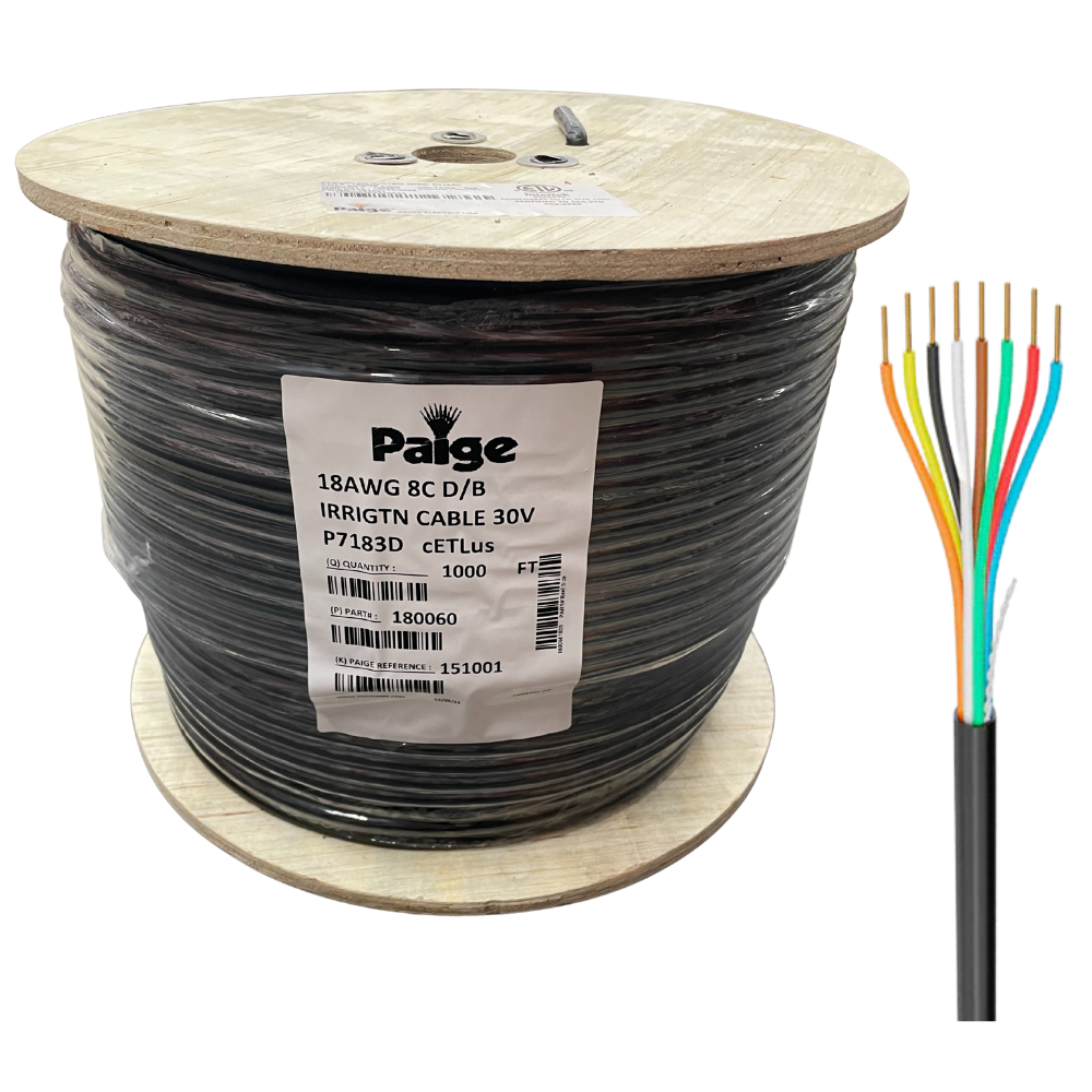 Paige - 18/8 x 1000' - 18 AWG 8 Conductor Underground Sprinkler Wire