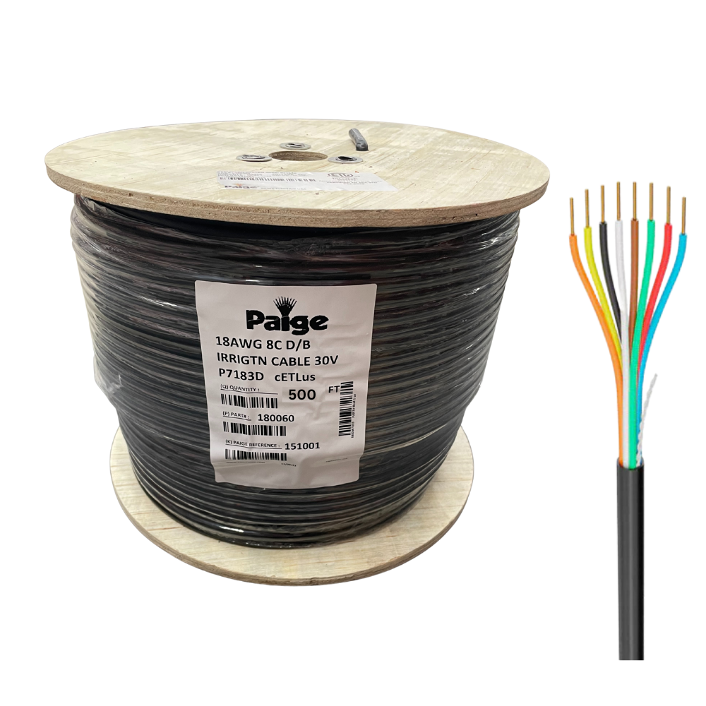 Paige - 18/8 x 500' - 18 AWG 8 Conductor Underground Sprinkler Wire