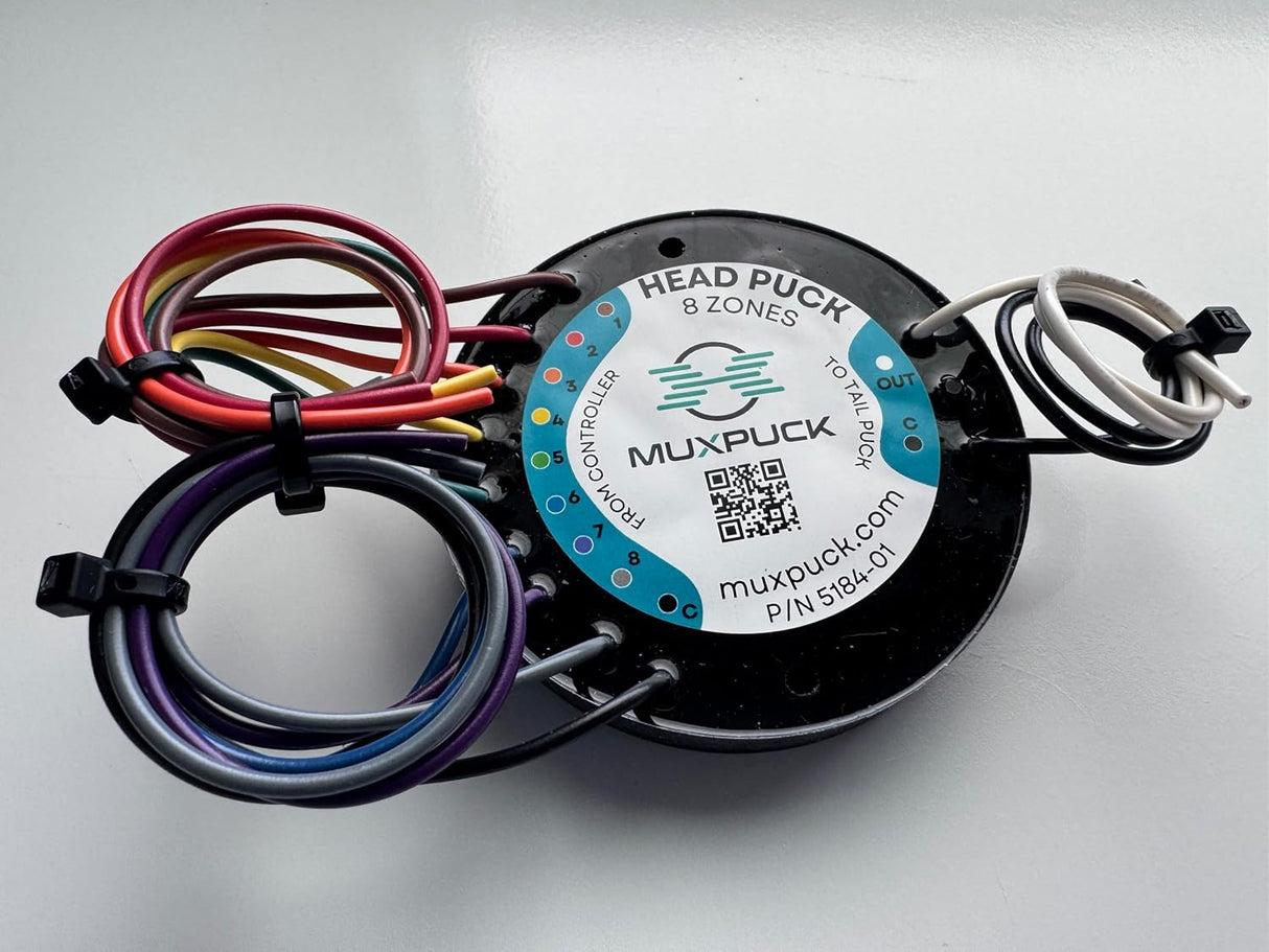MuxPuck - Single-Wire 8 Zone Head & Tail Puck Set