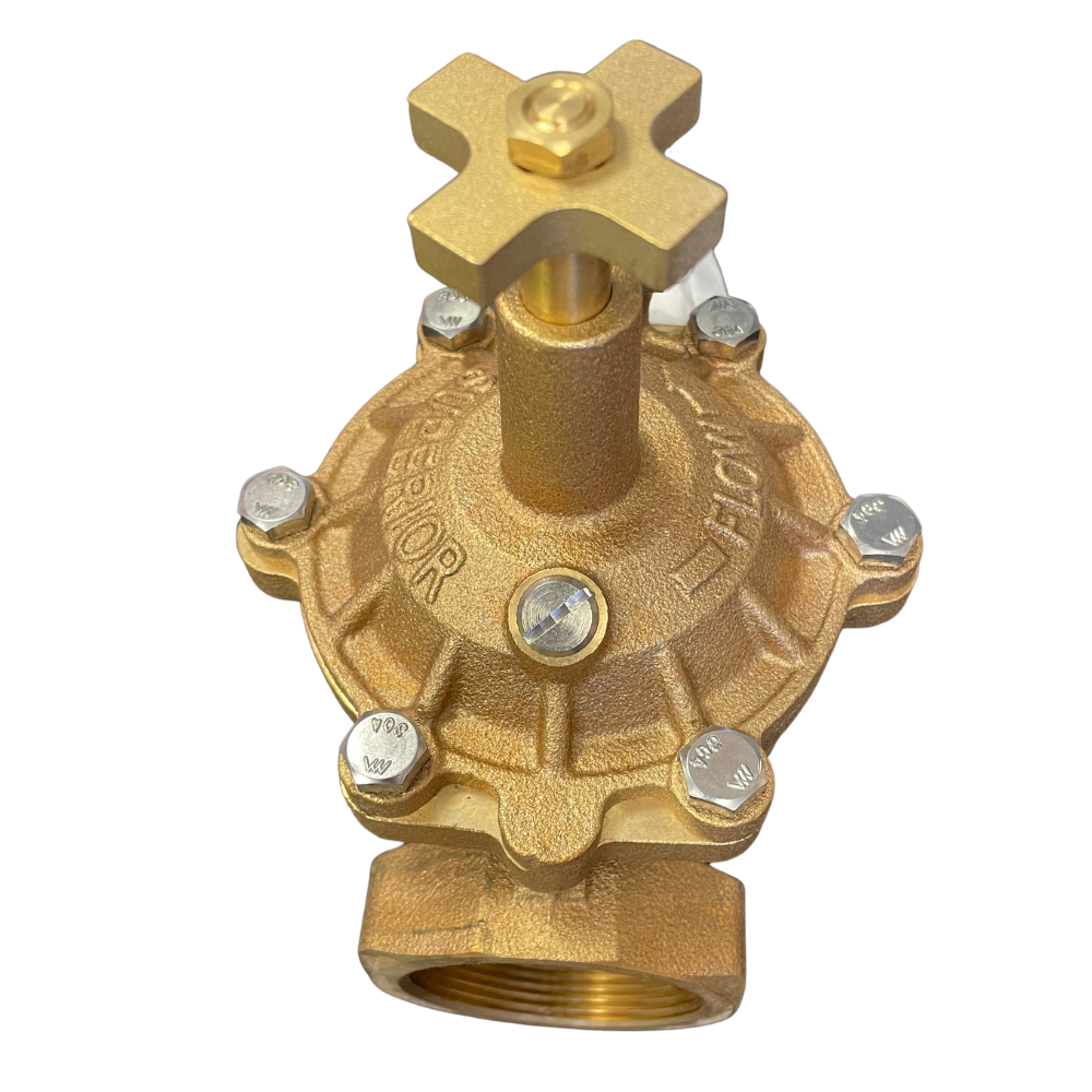 Superior - 950200 - 2'' Brass In-Line Valve w/ Flow Control (NPT)