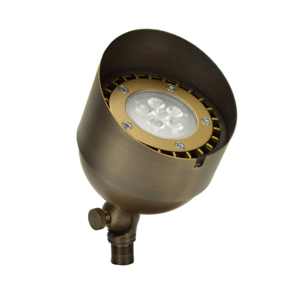 Unique - Bishop LED Up Light (Brass, 12V, 5W-2700K-32°) - BISH-L527