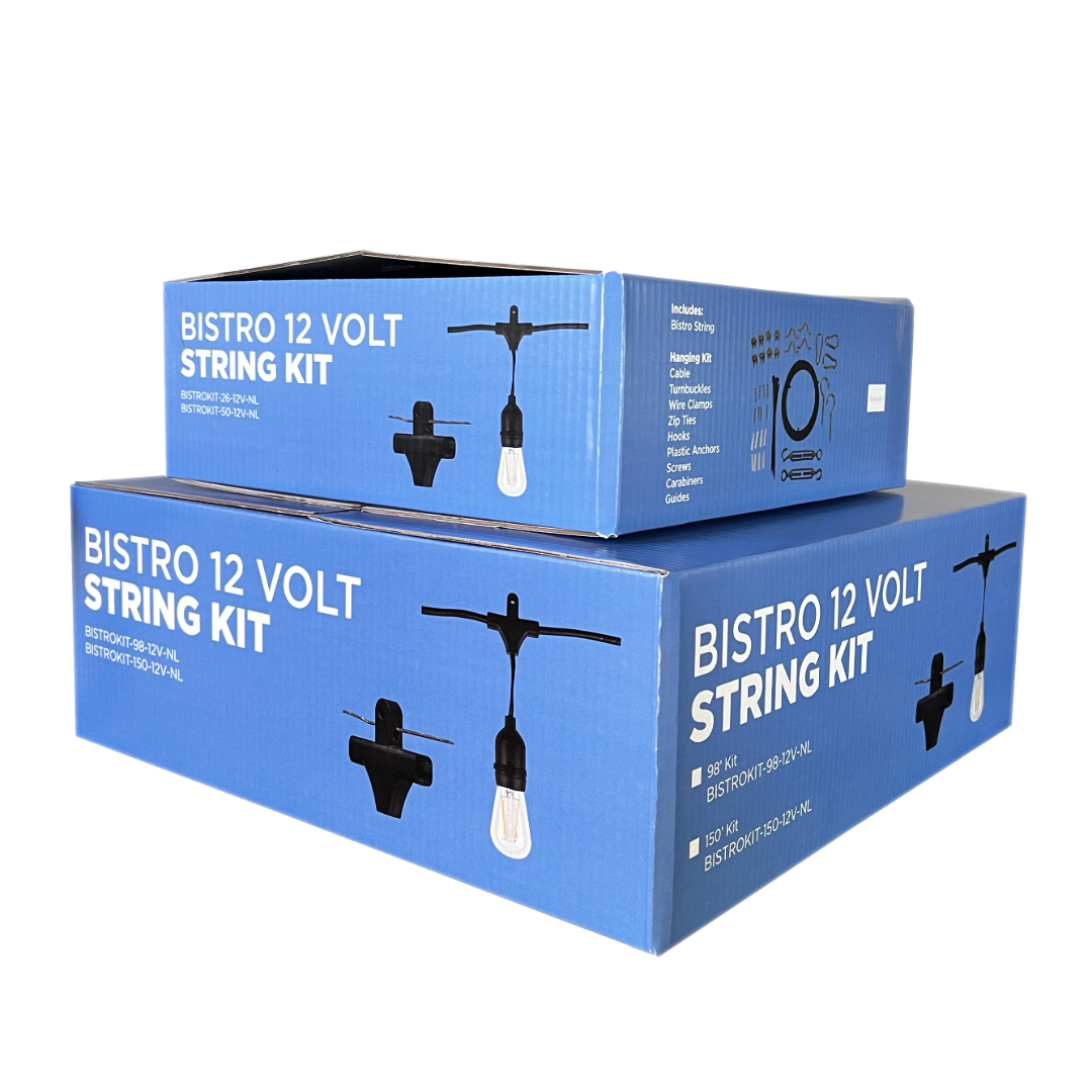 Brilliance - 26' Bistro 12V String Light Kit (Bulbs Not Included) - BISTROKIT-26-12V-NL