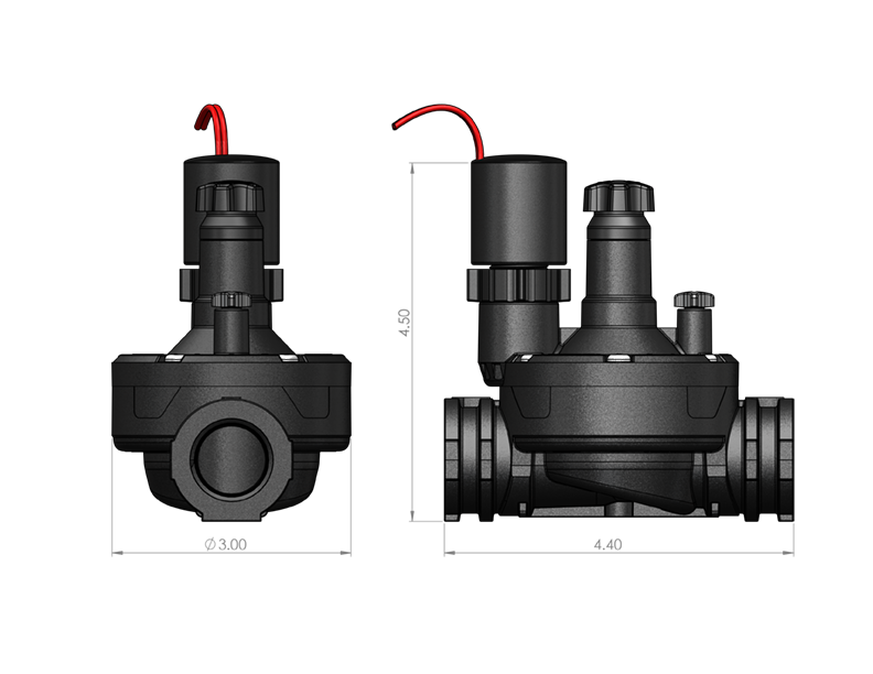 DIG - 3/4" In-line Valve w/ Flow Control & 24 VAC Solenoid - 170SV-075