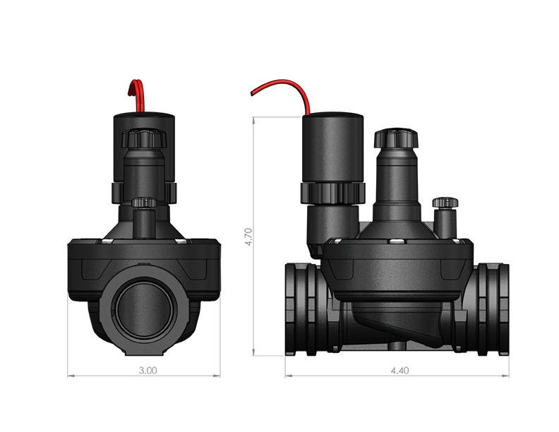 DIG - 1" In-line Valve w/ Flow Control & 24 VAC Solenoid - 170SV-100