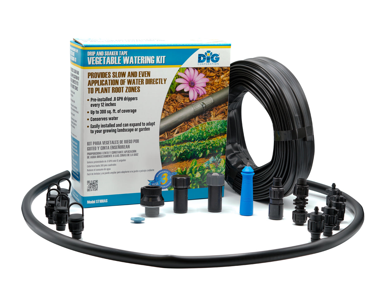 DIG - Drip & Soaker Tape Vegetable Watering Kit - ST100AS