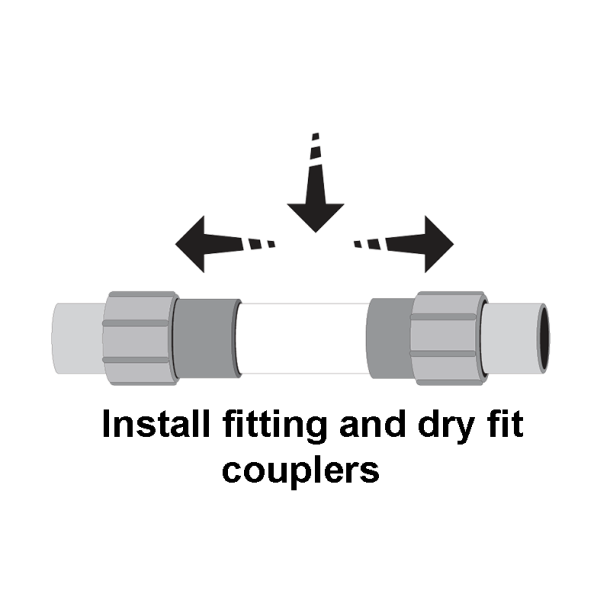 Dawn Industries - 3'' PVC Kwik Repair Coupler - KRC429-030