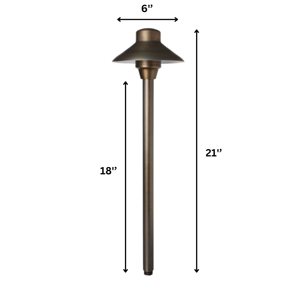 Unique - Lancer 6 Path Light (18" Stem, 12V, No Lamp) - L6-NL