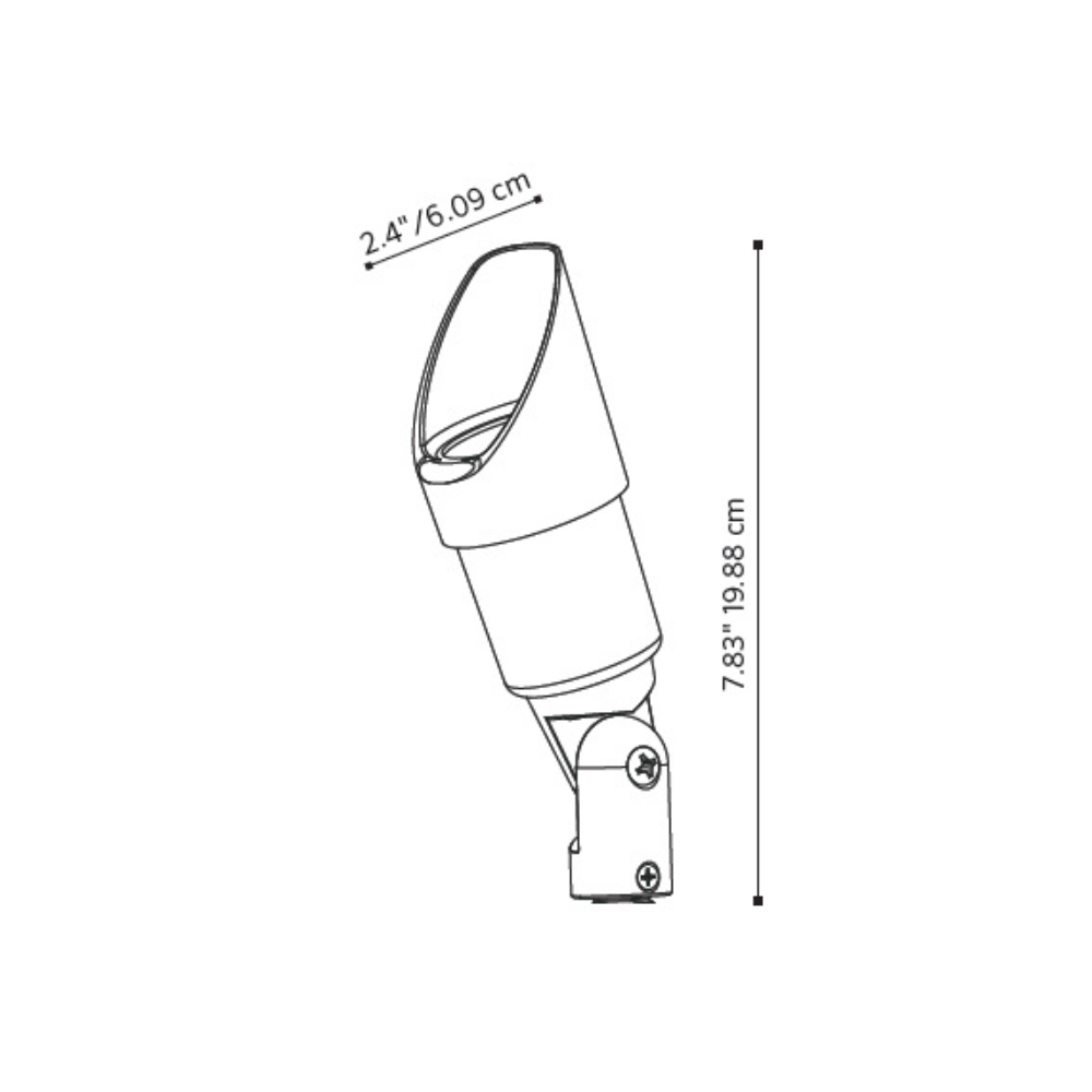 FX Luminaire - RS Up Light w/ Long Shroud (Bronze, No Lamp) - RS-NL-LS-BZ