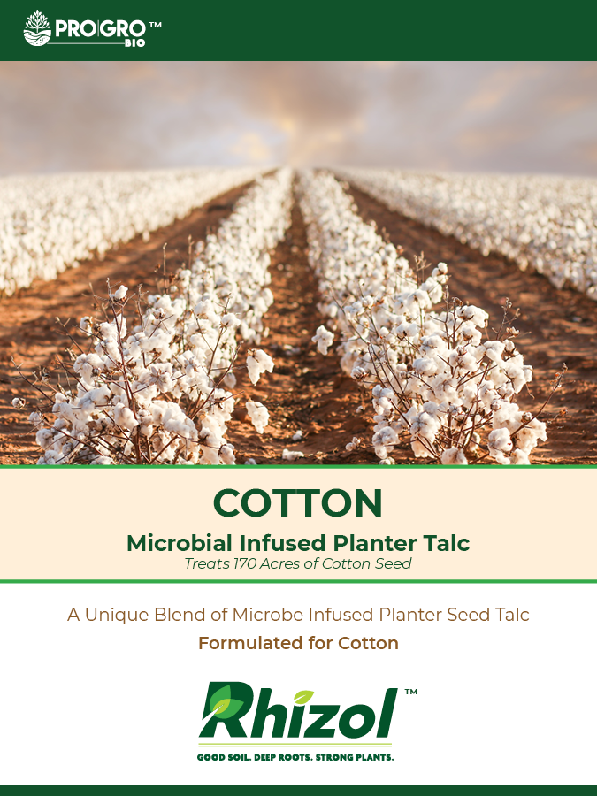 Rhizol Cotton - Microbial Infused Planter Talc (170 Acre Container)