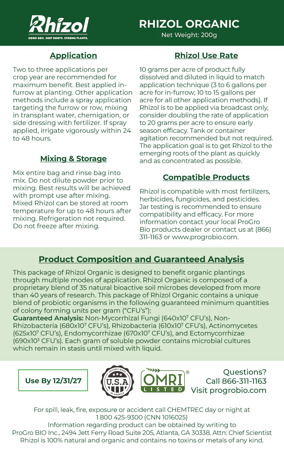 Rhizol Organic - Dissolvable Microbial Soil Inoculant