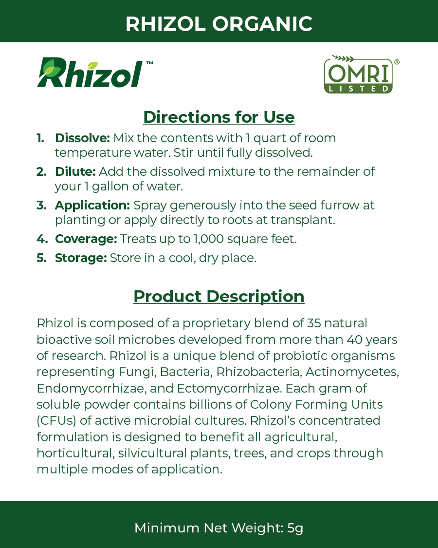 Rhizol Organic - Dissolvable Microbial Soil Inoculant