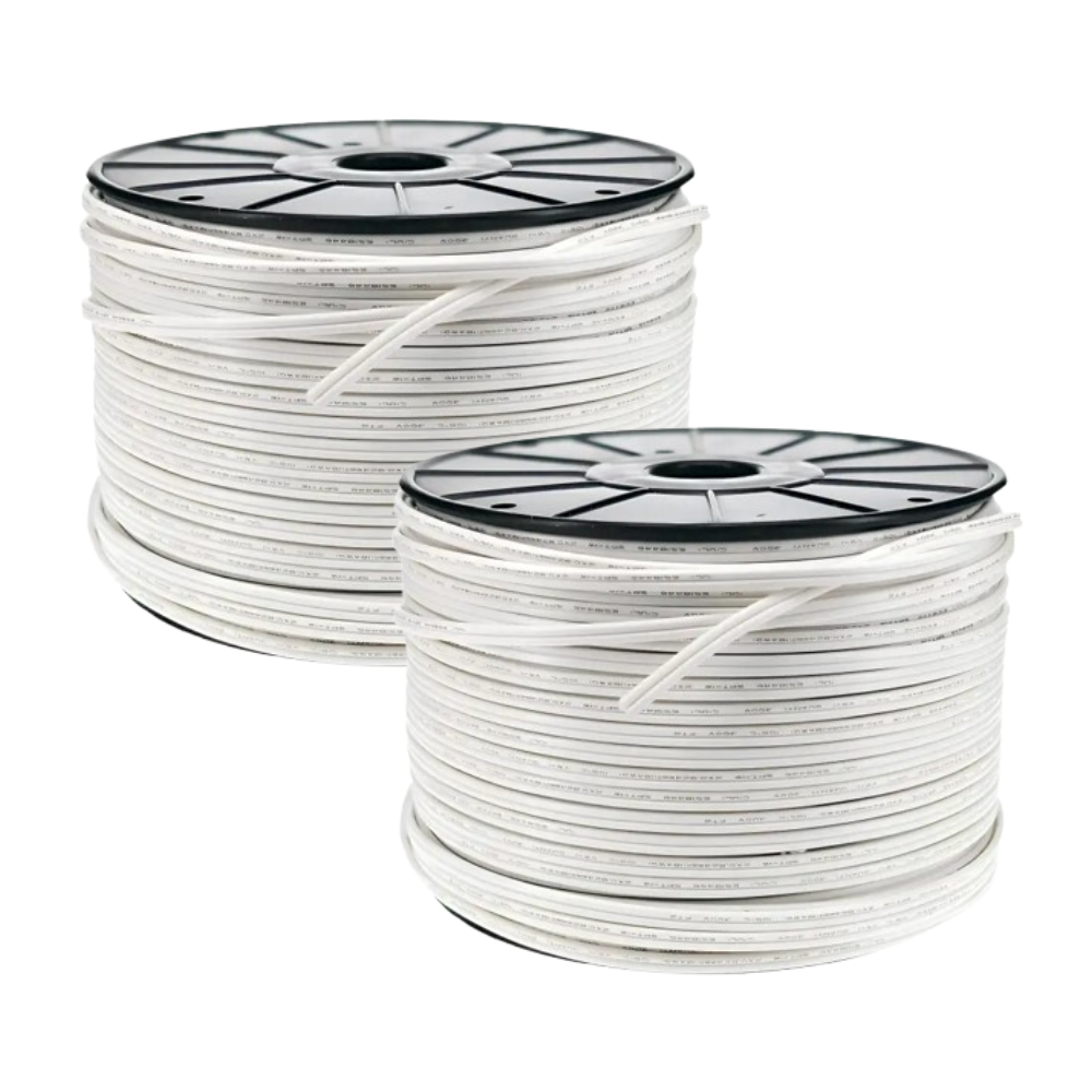 Seasonal Source - Blank White Wire 500' (2 Rolls 250', No Sockets, SPT-1) - WIRE0250-WHT