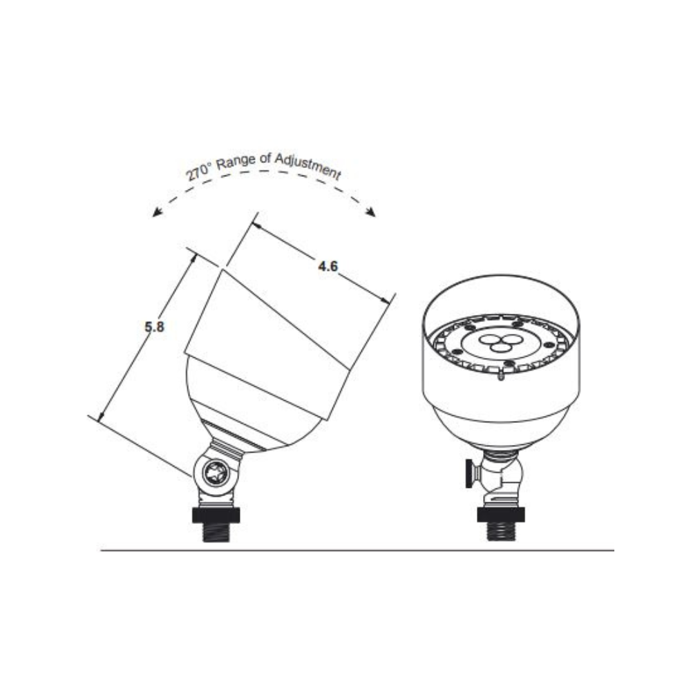 Unique - Bishop LED Up Light (Brass, 12V, 5W-2700K-32°) - BISH-L527