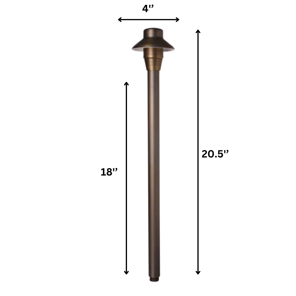Unique - Lancer 4 Path Light (18" Stem, 12V, No Lamp) - L4-NL