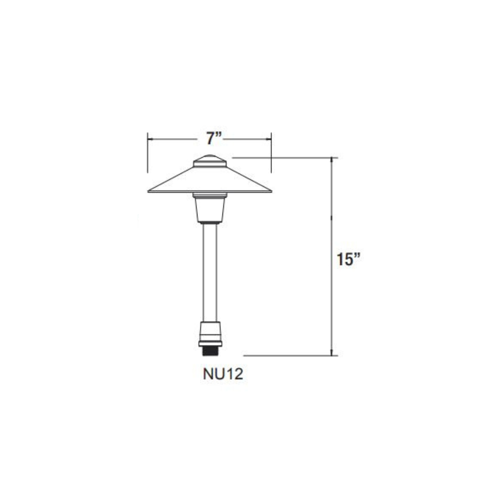 Unique - Neutron 12 LED Path Light (12" Stem, 12V, 2W-2700K) - NU12-L227-BZ
