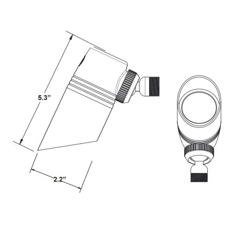 Unique - Probe-OSM Down Light (Brass, 12V, No Lamp) - PROS-NL