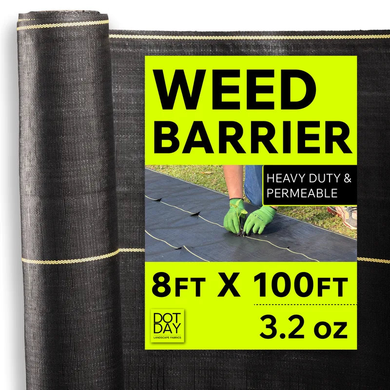 Woven Weed Barrier Fabric 3.2oz (Garden Beds, Mulch, Farms) - DOTDAY SHIELD
