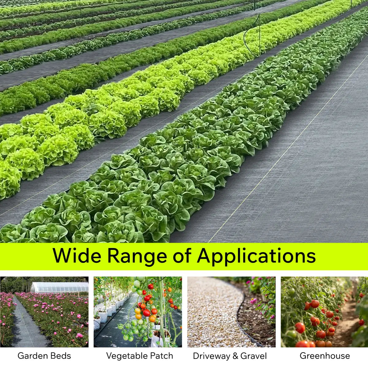 Woven Weed Barrier Fabric 3.2oz (Garden Beds, Mulch, Farms) - DOTDAY SHIELD
