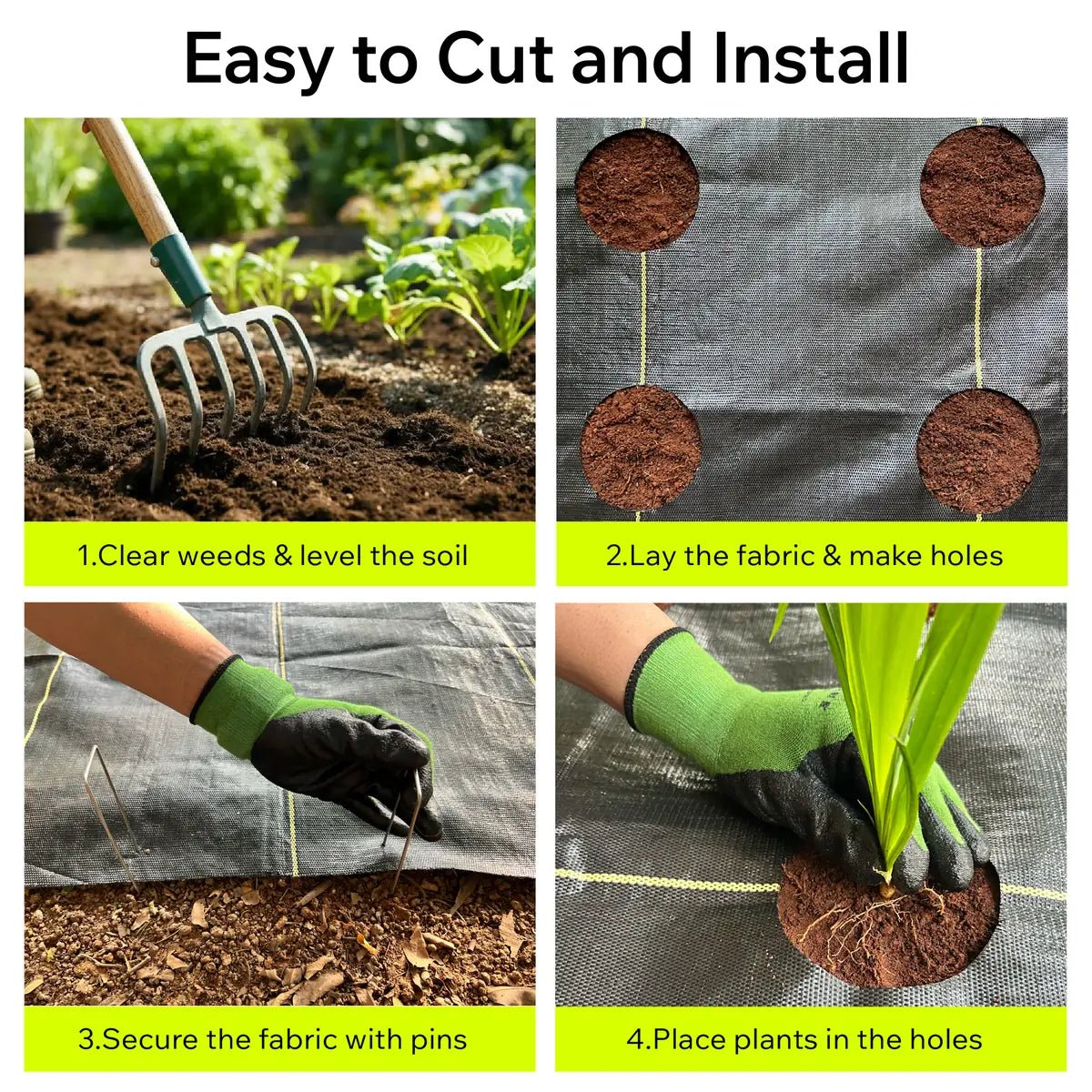 Woven Weed Barrier Fabric 3.2oz (Garden Beds, Mulch, Farms) - DOTDAY SHIELD