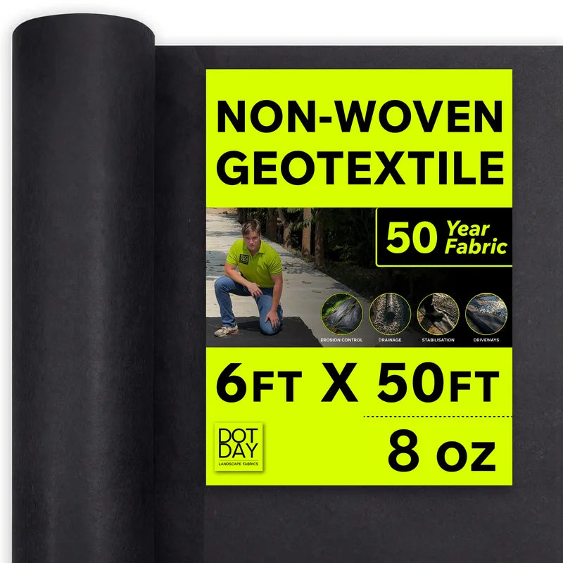 Non-Woven Geotextile 4/6/8oz (French Drains, Filtration, Retaining Walls) - DOTDAY TERRA