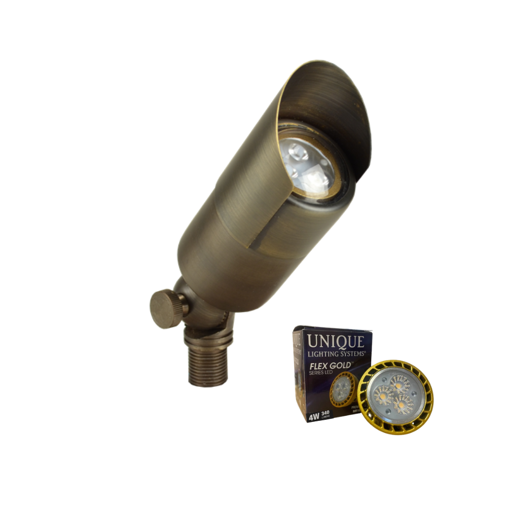 Unique - Valor LED Up Light 4W 2700K (Brass, 12V) - VALC-12-L427