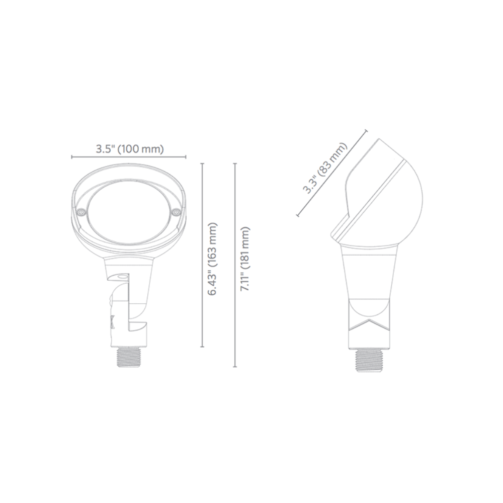 FX Luminaire - WS Wall Wash LED Up Light (Black, 35W-2700K) - WS-LED35W-FB