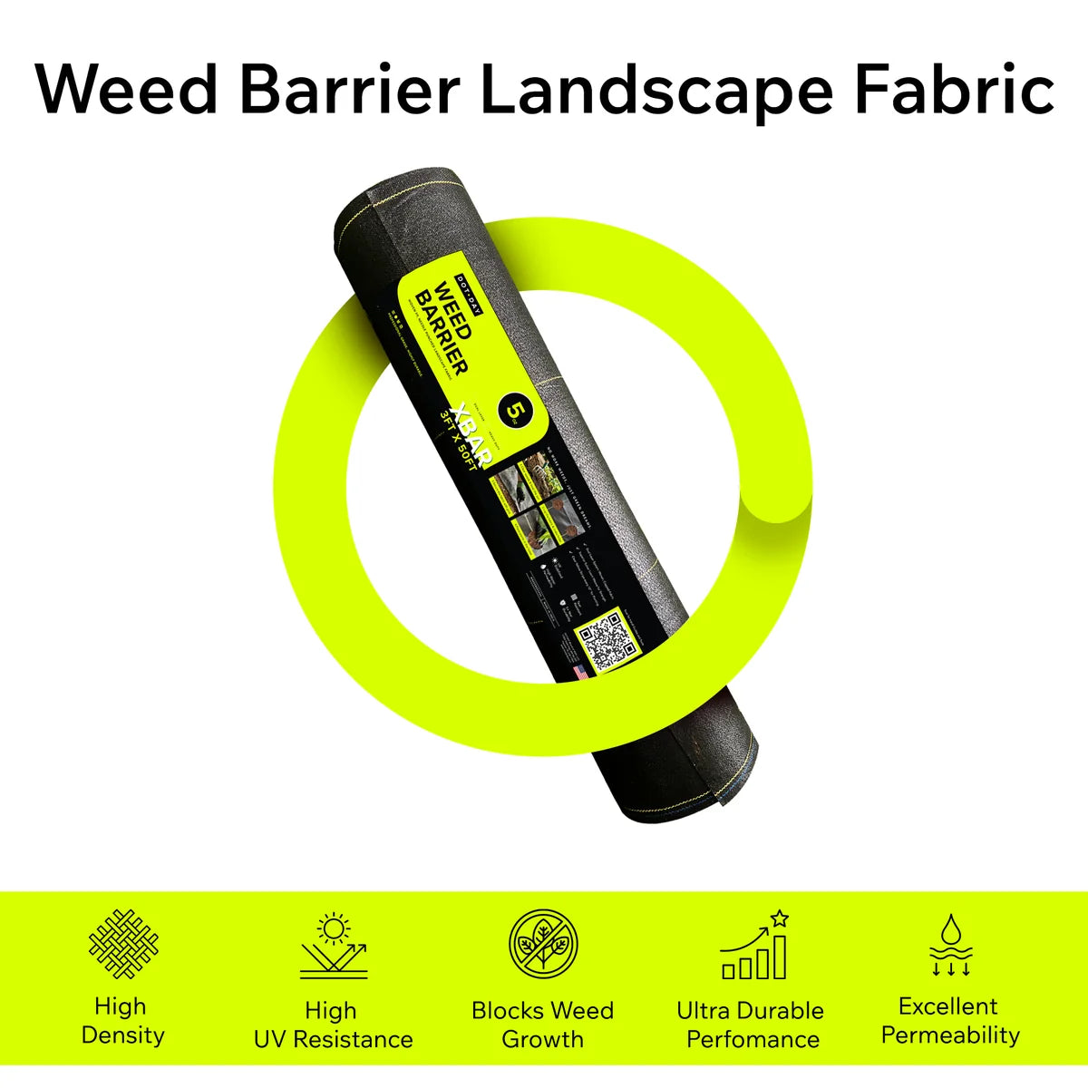 Dual-Layer Landscape Fabric 5oz (Gravel, Pavers, Driveways) - DOTDAY XBAR