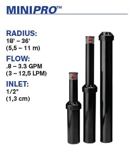 K-Rain - 13003-CV - 1/2'' MiniPro Rotor w/ Check Valve