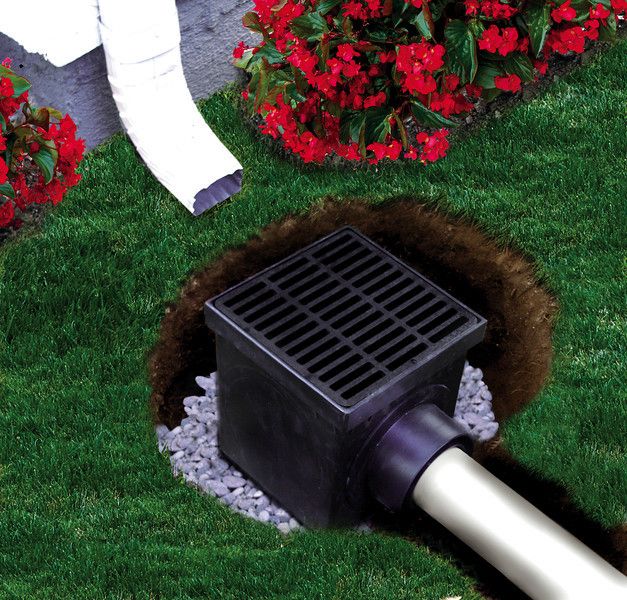 NDS - 1200BLKIT - 12'' Square 2-Hole Basin Kit (Black Grate)