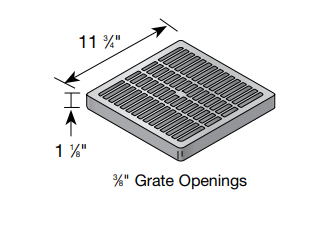 NDS - 1211 - 12" Square Catch Basin Grate, Black