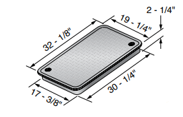 NDS - 324BCB-BG - 17'' x 30'' x 15'' Pro-Spec Valve Box