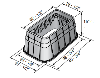 NDS - 324BCB-BG - 17'' x 30'' x 15'' Pro-Spec Valve Box