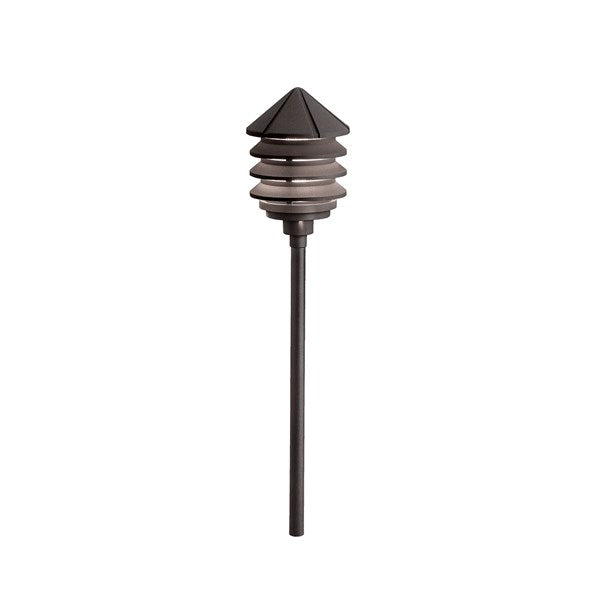 Kichler - 120V Path Light 9.5'' Six Groove 3-Tier (Textured Architectural Bronze) - 15205AZT