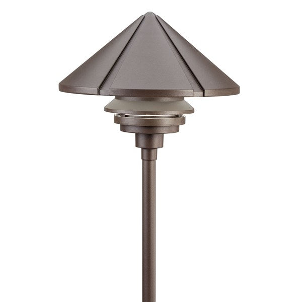Kichler - 120V Path Light 9.5'' Six Groove 1-Tier (Textured Architectural Bronze) - 15211AZT