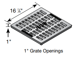 NDS - 1813 - 18" Catch Basin Grate, Cast Iron, Black