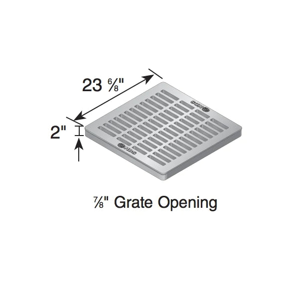 NDS - 2400GRKIT - 24'' Square 2-Hole Basin Kit (Green Grate)