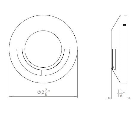 WAC Lighting - 2'' Surface Indicator Single Direction Light (Stainless Steel) - 2591-30SS