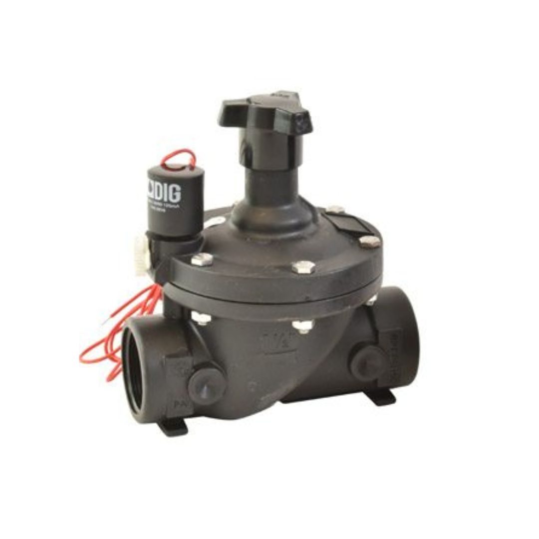 DIG - 1-1/2" In-line Valve w/ Flow Control & 24 VAC Solenoid - 33-016