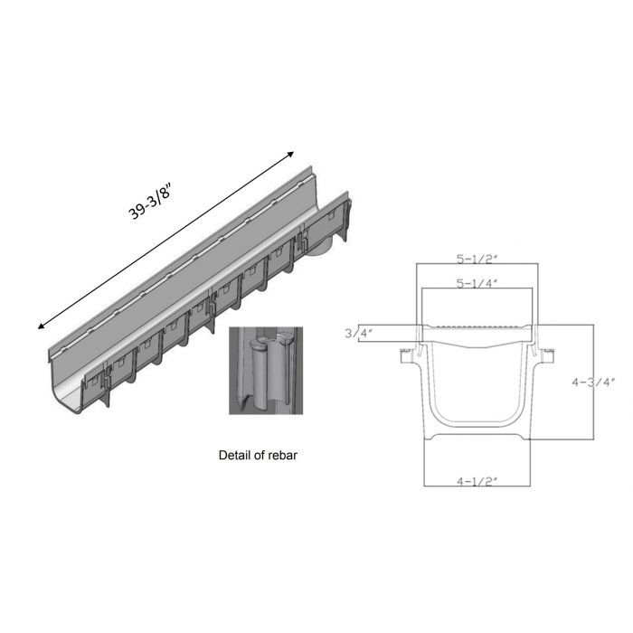 NDS - 800 - 5'' Pro Series Channel Drain