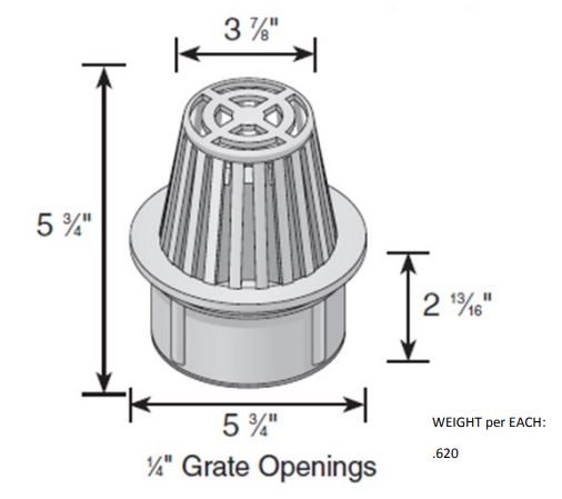 NDS - 80 - 6" Round Atrium Grate, Green