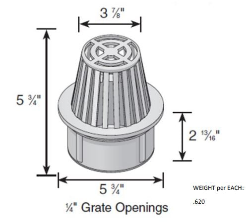 NDS - 90 - 6" Round Atrium Grate, Black