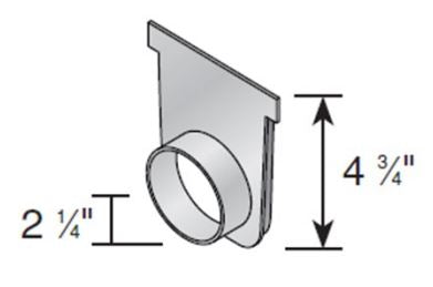 NDS - 813 - 5" Pro Series Deep Profile Channel Drain End Cap/Outlet